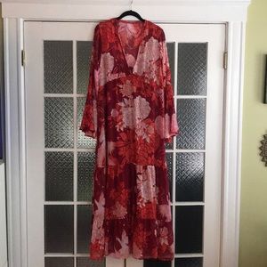 Free People Floral Maxi with long slip underneath